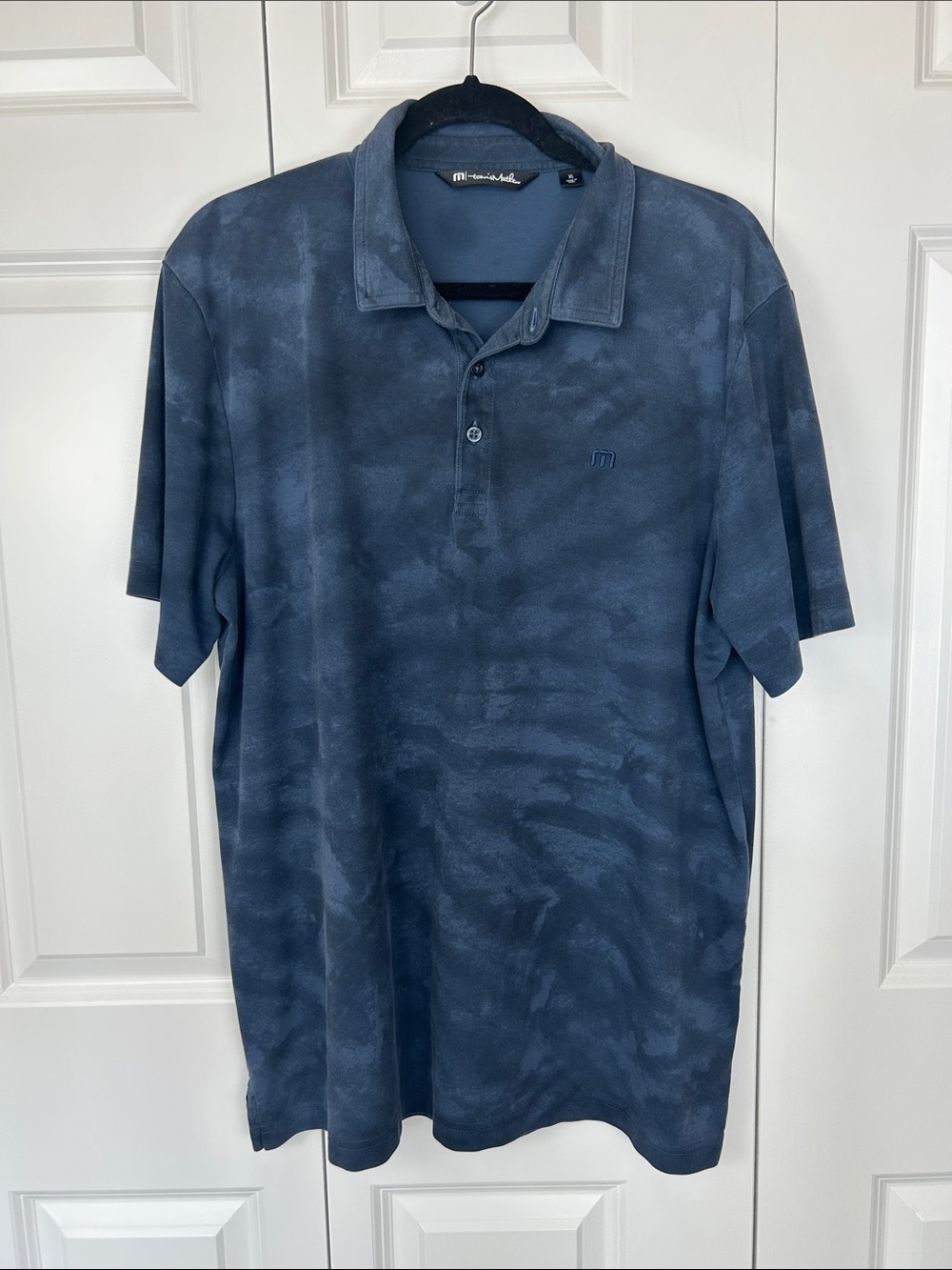 Travis Mathew Men’s Navy Patterned Polo